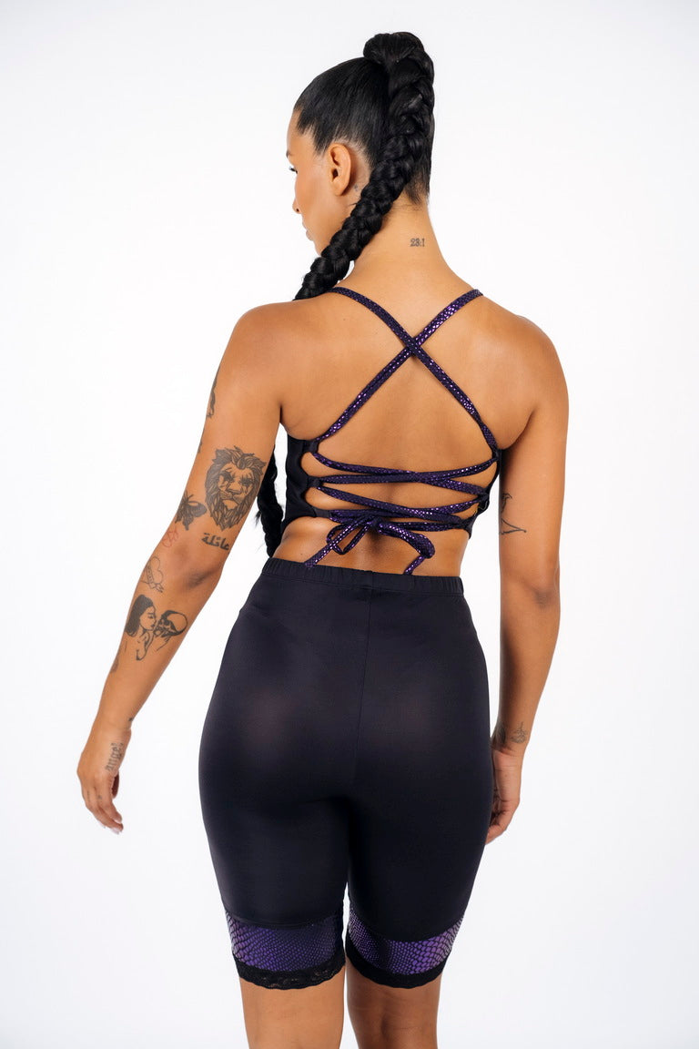 Leoni top purple snake