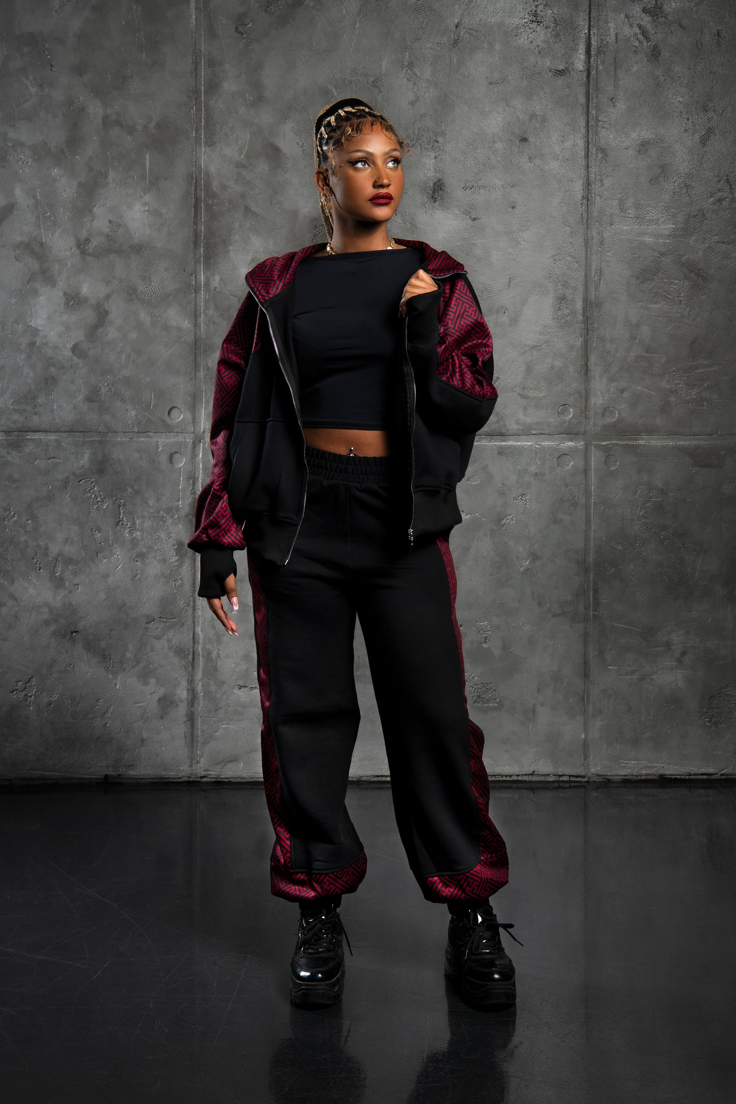 BINDI JACKET SAYAGATA DARK RED