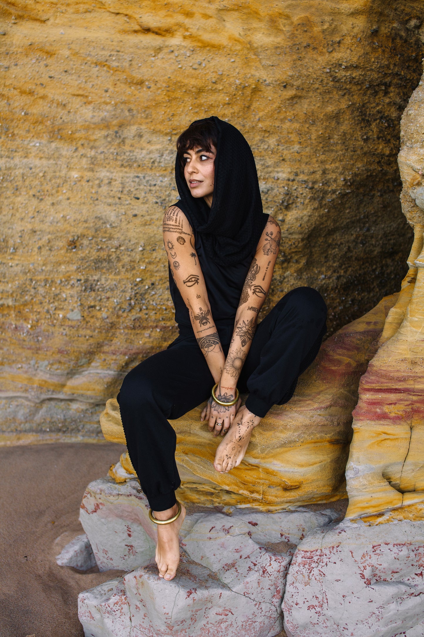 Nala top black mesh