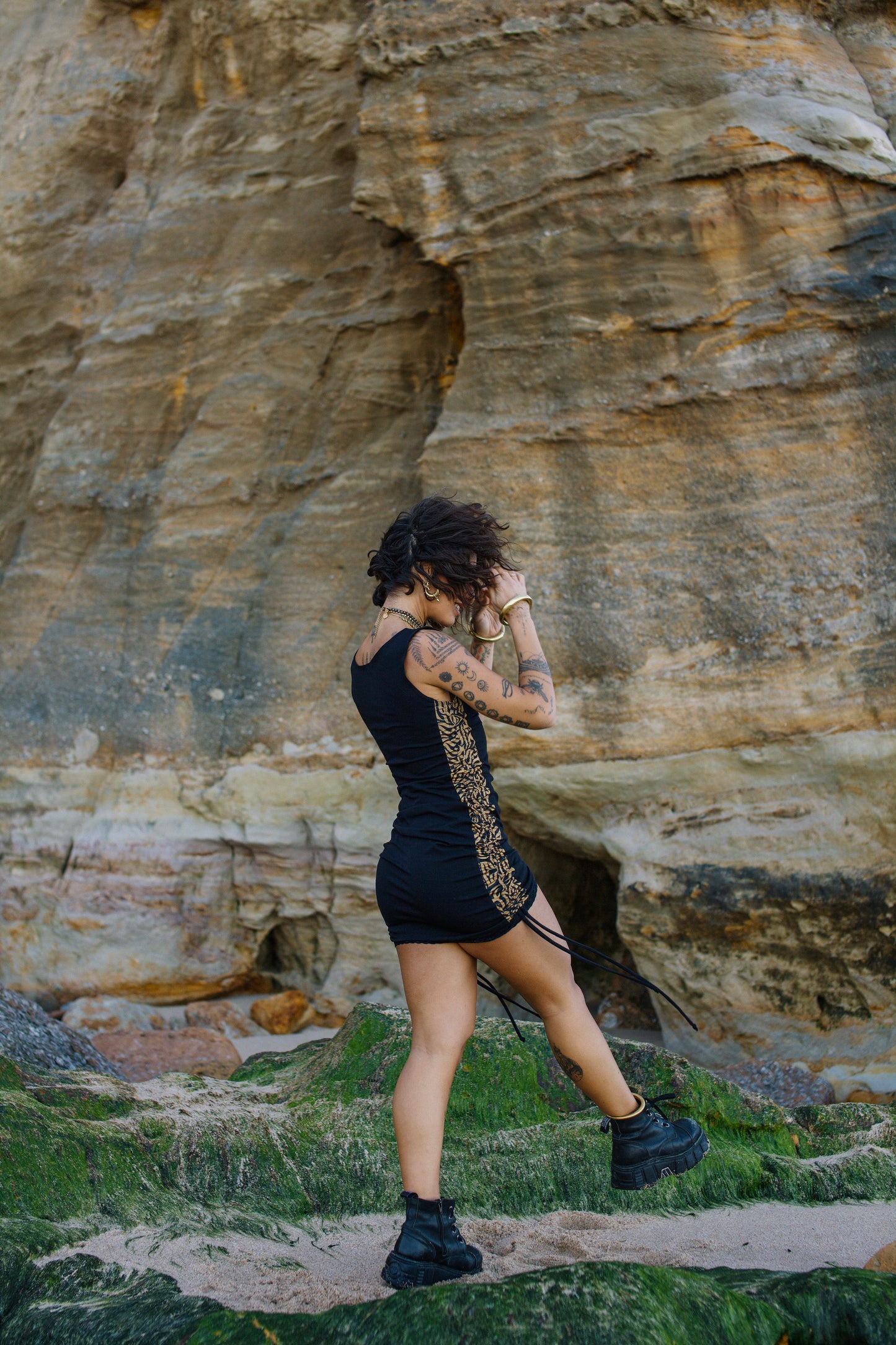 NURIA DRESS INK COFFEE