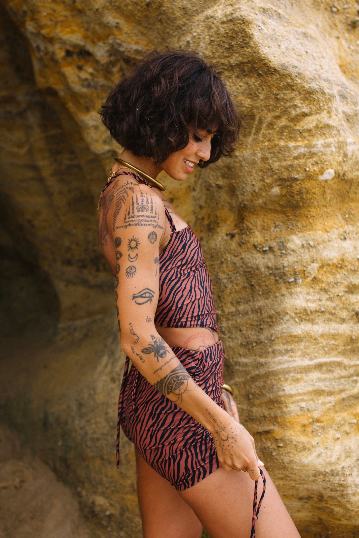 Sun shorts zebra brown