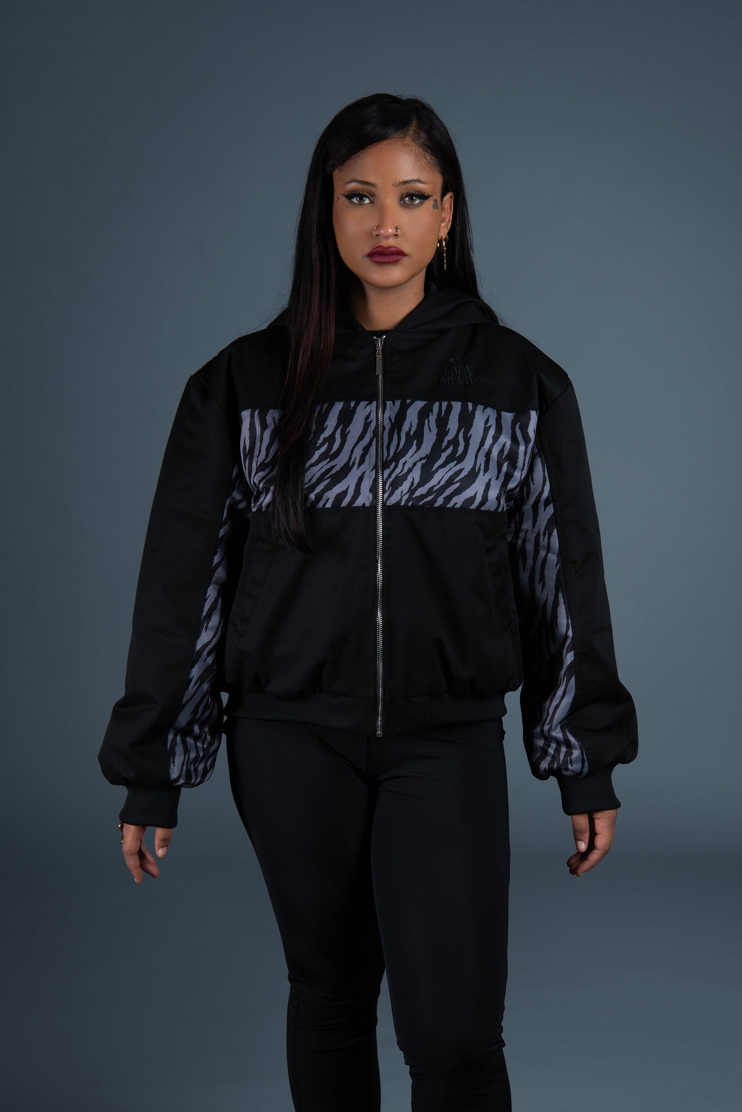 SHADOW BOMBER JACKET TIGER SILVER