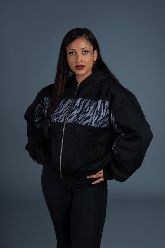 SHADOW BOMBER JACKET TIGER SILVER