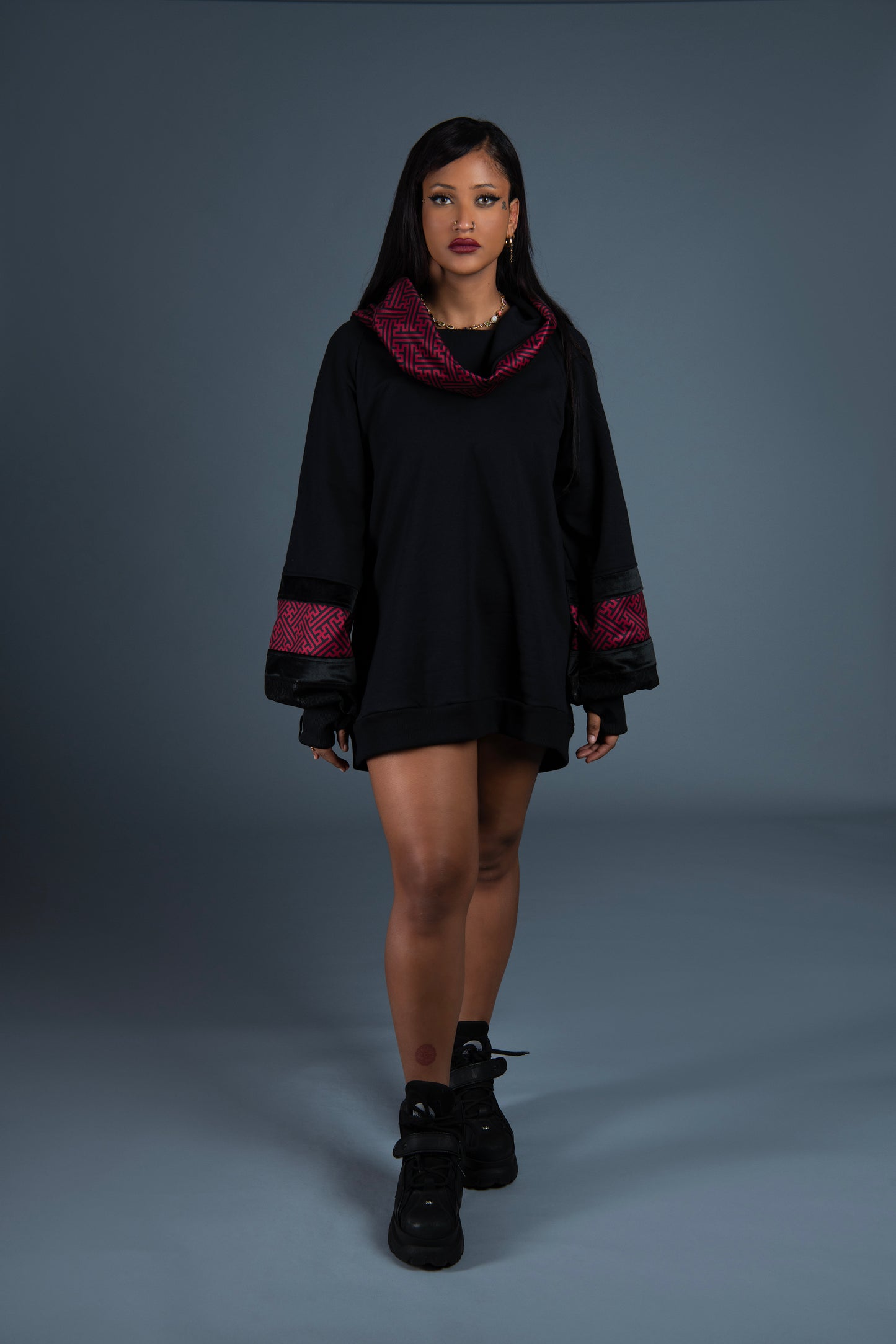 SHIRA DRESS SAYAGATA DARK RED