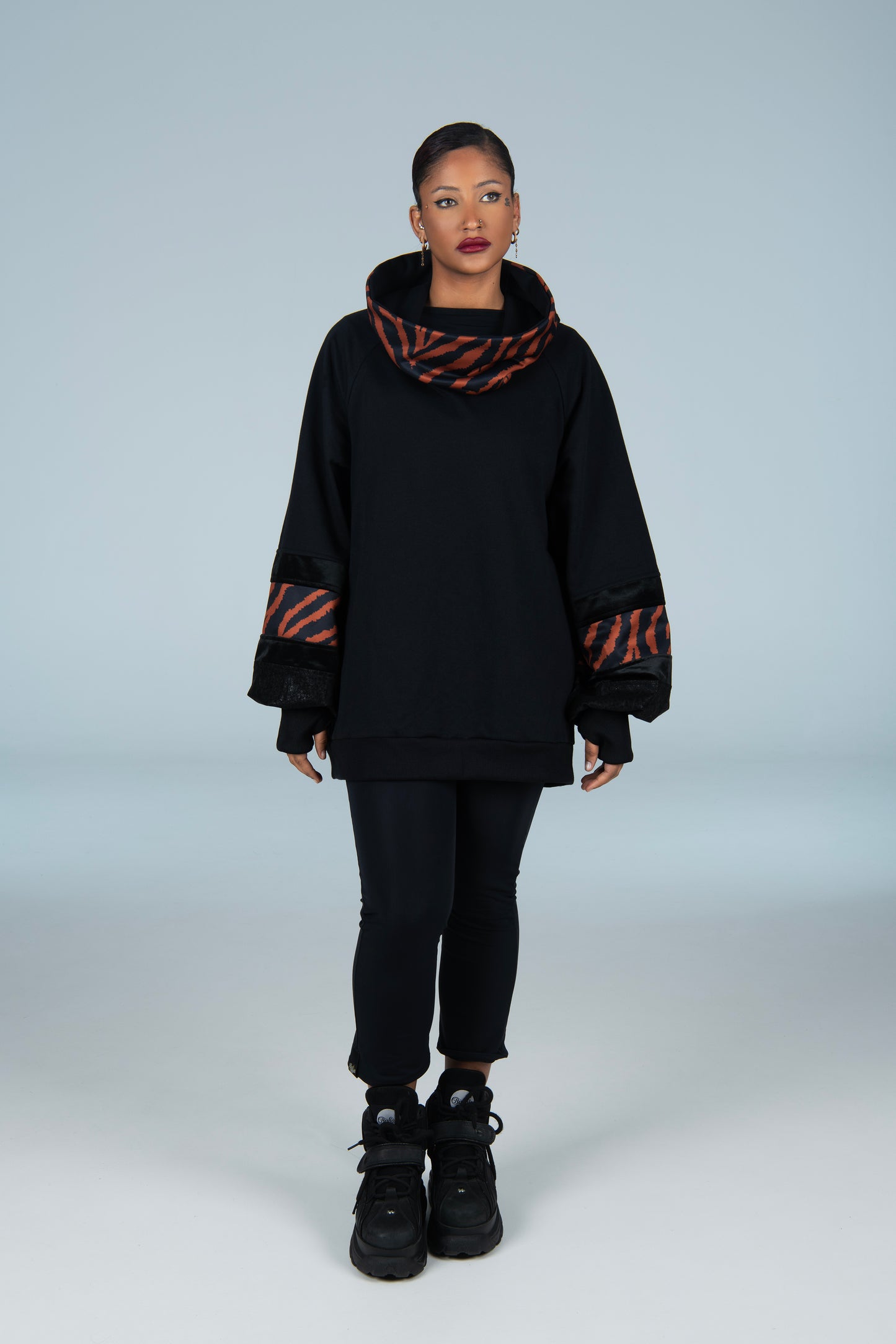 SHIRA DRESS BROWN ZEBRA
