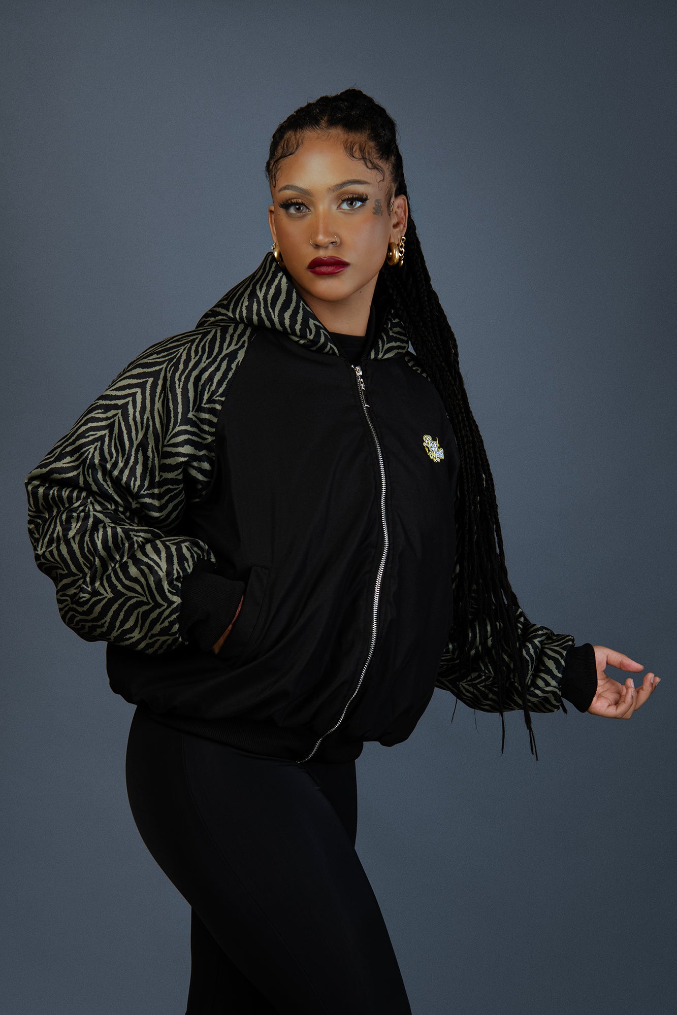 Lio Bomber Jacket Army Zebra PRE ORDER