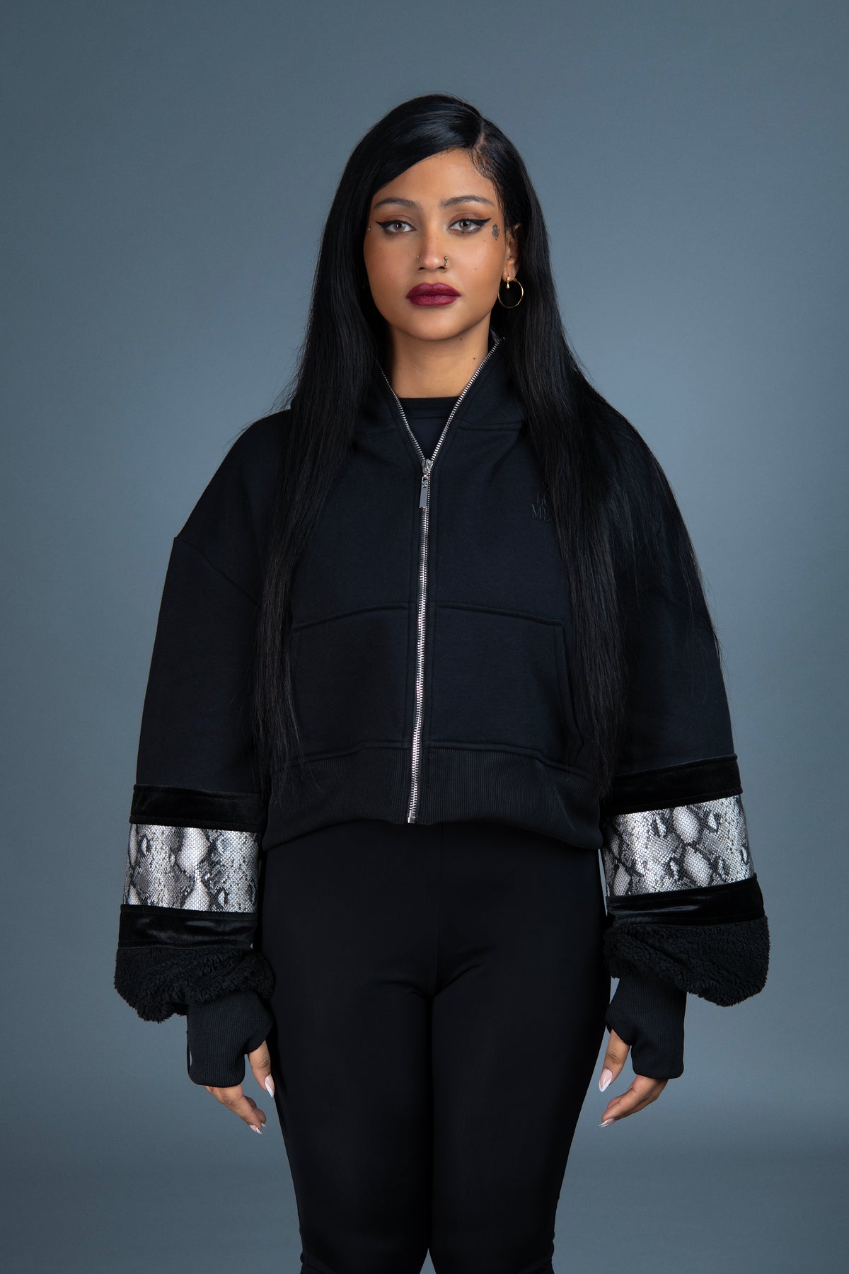 INDIRA JACKET FAUX LEATHER SNAKE