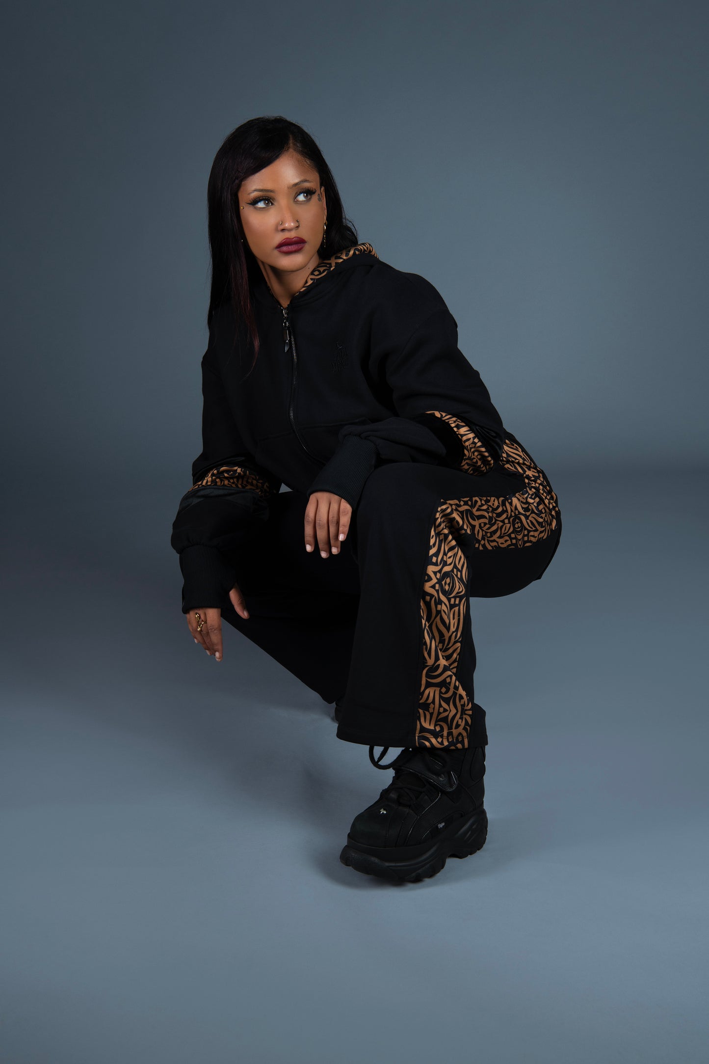 ZENDAYA PANTS INK COFFEE