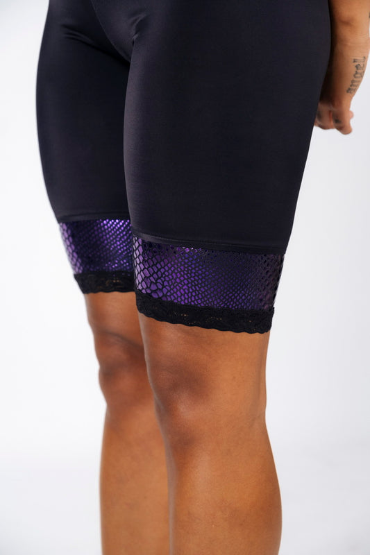 Spicy shorts purple snake