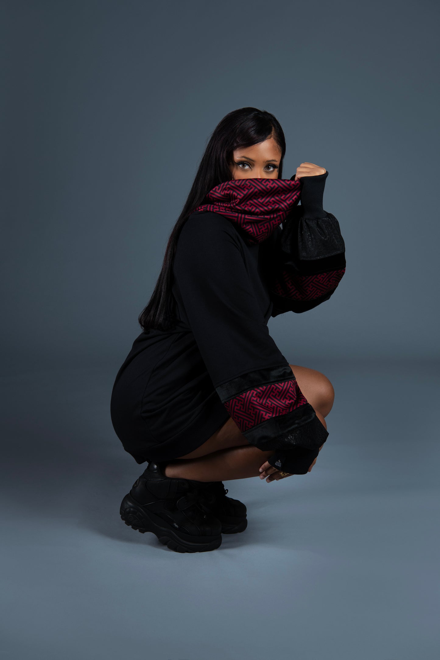 SHIRA DRESS SAYAGATA DARK RED