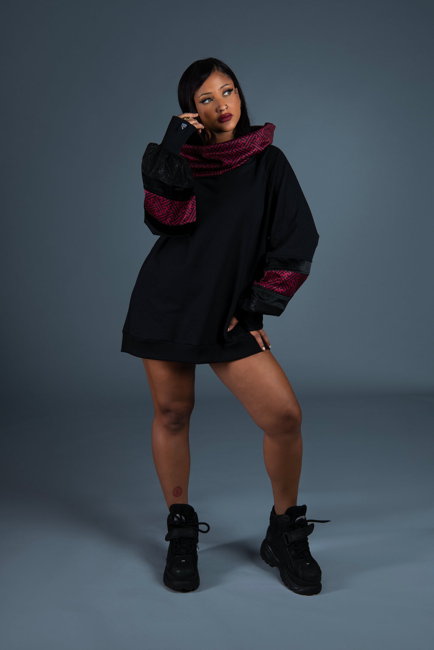 SHIRA DRESS SAYAGATA DARK RED