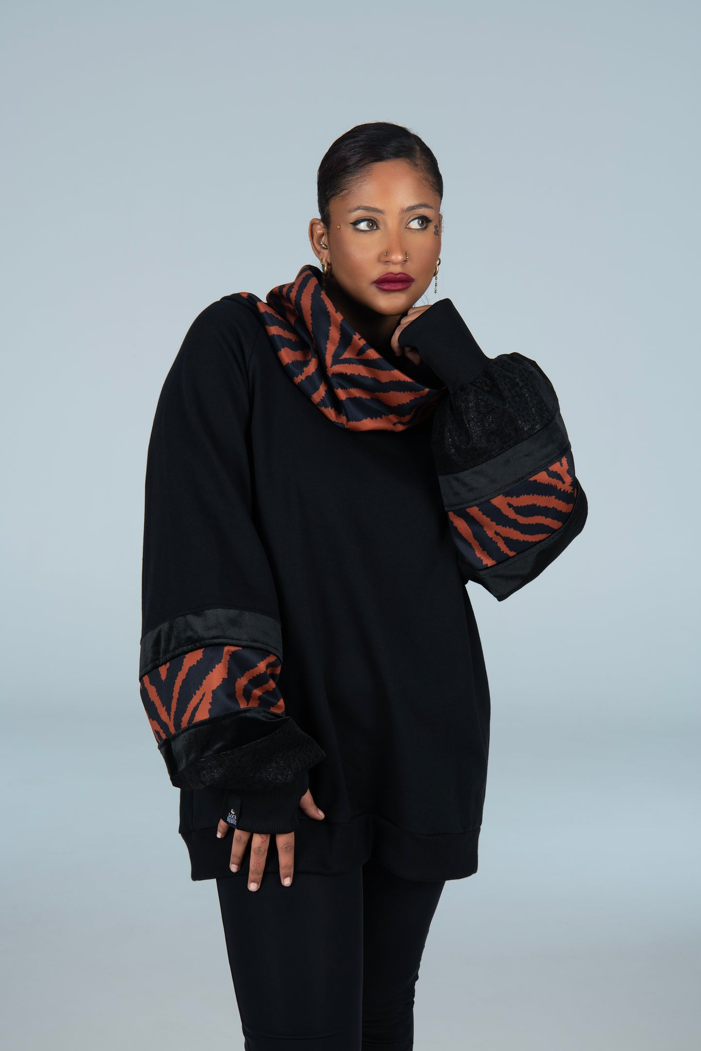 SHIRA DRESS BROWN ZEBRA