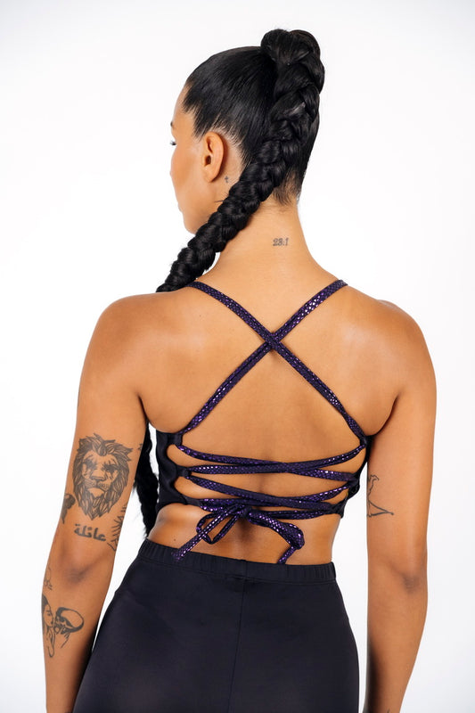 Leoni top purple snake